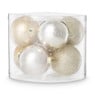 Box met kerstballen - goudkleurig - ø7 cm - set van 8
